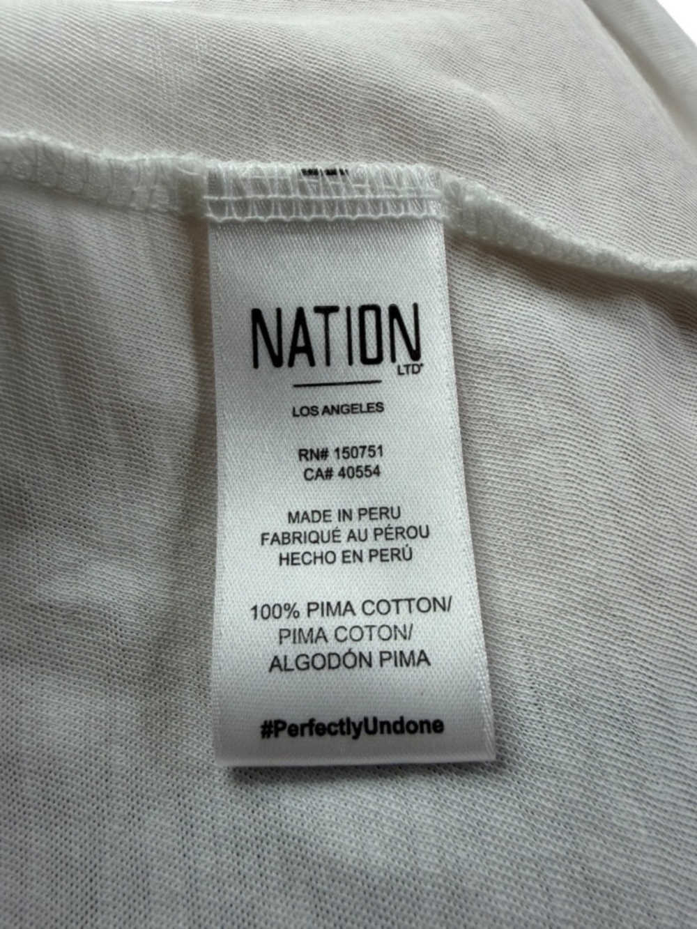 Nation LTD Loren Tee White Pima Cotton Puff Sleeve Smocked Cuff Top - Picture 8 of 16
